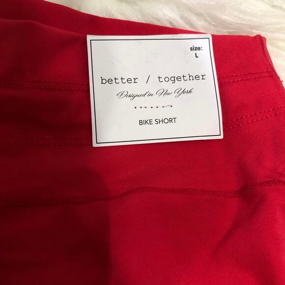 Better/ Together Womens Bike Short Size‎ Large Pink Elastic Waist Drawstring NWT - Picture 6 of 9